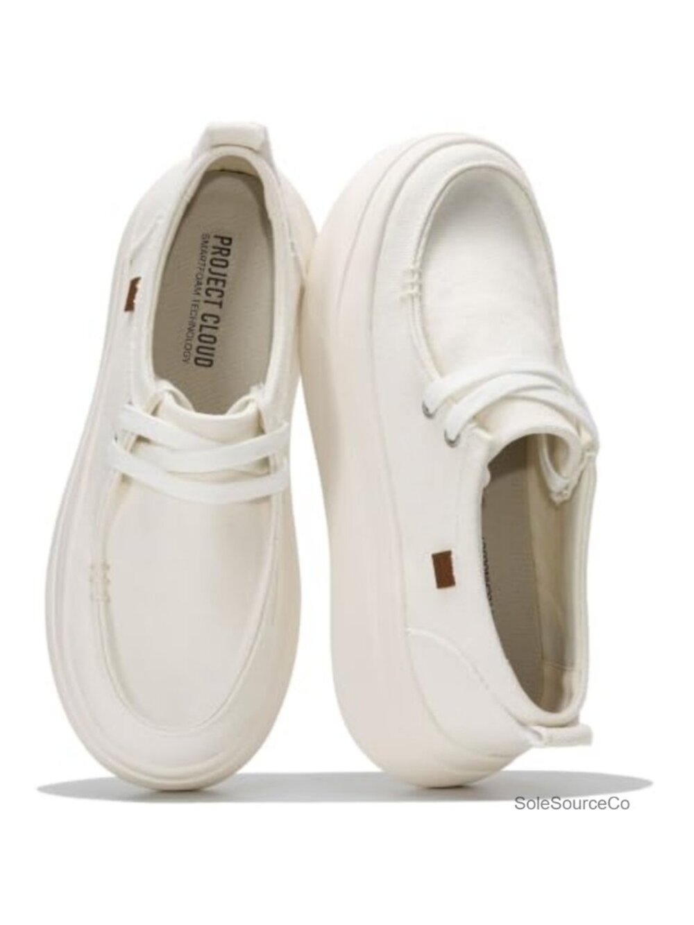 Platform Loafers for Women Slip On Canvas Boat Shoes Casual